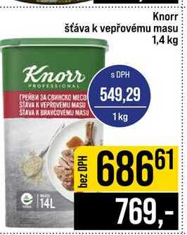 Knorr šťáva k vepřovému masu 1,4 kg