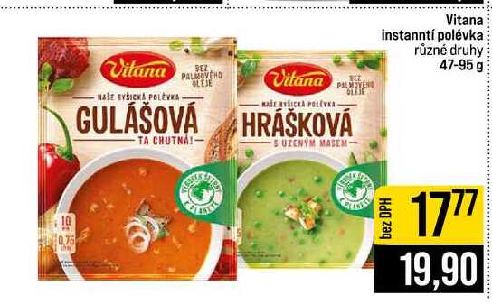 Vitana instanntí polévka různé druhy 47-95 g