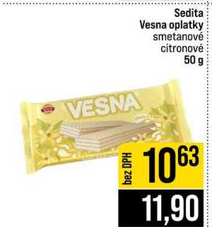 Sedita Vesna oplatky smetanové citronové 50 g