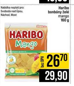Haribo bonbóny želé mango 160 g 