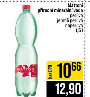Mattoni přírodní minerální voda perlivá jemně perlivá neperlivá 1,5l