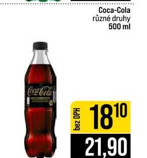 Coca-Cola různé druhy 500 ml