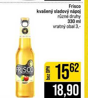 Frisco kvašený sladový nápoj různé druhy 330 ml