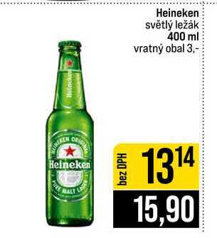 Heineken světlý ležák 400 ml