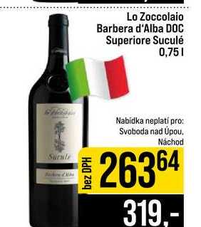 Lo Zoccolaio Barbera d'Alba DOC Superiore Suculé 0,75l