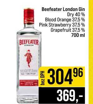 Beefeater London Gin Dry 40% Blood Orange 37,5% Pink Strawberry 37,5% Grapefruit 37,5% 700 ml
