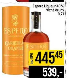 Espero Liqueur 40% různé druhy 0,7l