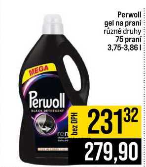 Perwoll gel na praní různé druhy 75 praní 3,75-3,86l