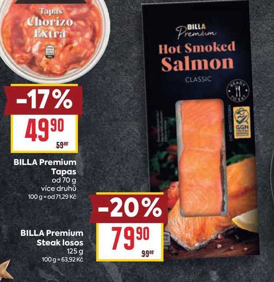 BILLA Premium Steak losos 125 g 