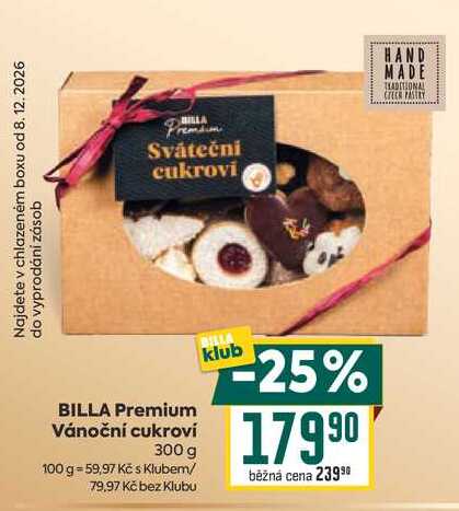 BILLA Premium Vánoční cukrovi 300 g 