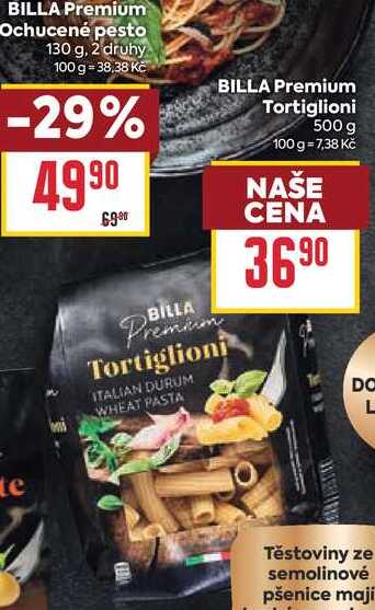 BILLA Premium Tortiglioni 500 g