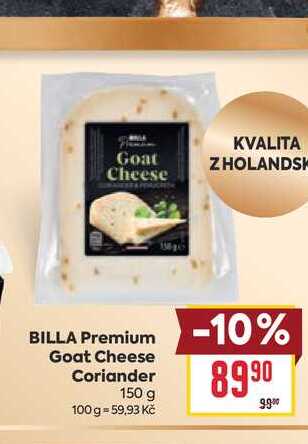 BILLA Premium Goat Cheese Coriander 150 g