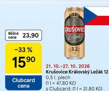 Krušovice Královský ležák 12, 0.5 l