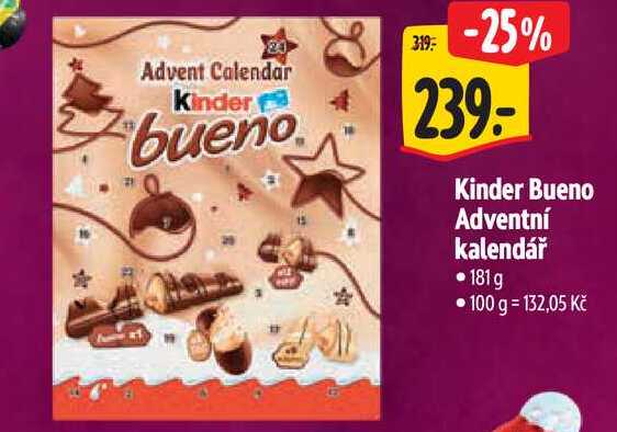 Kinder Bueno Adventní kalendář, 181 g