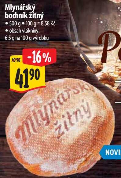 Mlynářský bochník žitný, 500 g