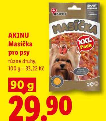 AKINU Masíčka pro psy, různé druhy, 90 g