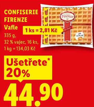 CONFISERIE FIRENZE Vafle, 335 g