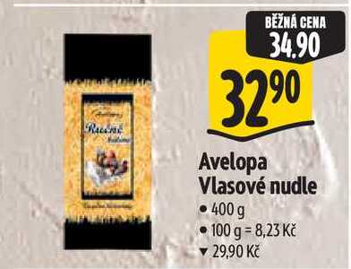 Avelopa Vlasové nudle, 400 g 