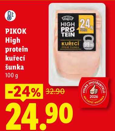 PIKOK High protein kuřecí šunka, 100 g 