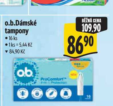 o.b.Dámské tampony  16 ks 