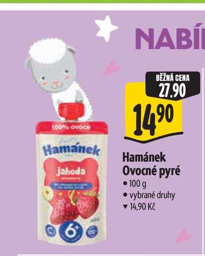 Hamánek Ovocné pyré  100 g Albert