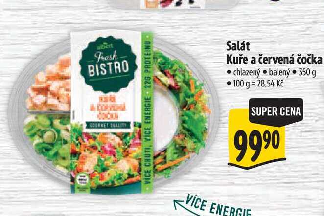 Salát Kuře a červená čočka 350 g