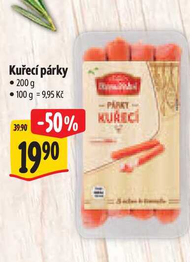 kuřecí párky 200 g