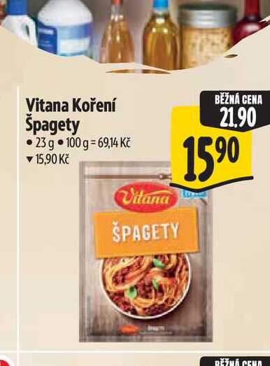 Vitana Koření Spagety 23 g 