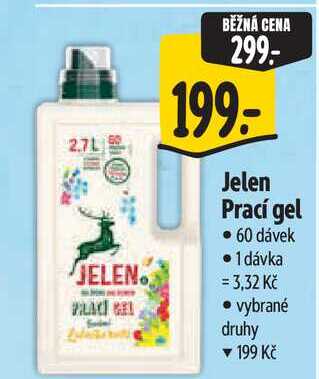 Jelen Prací gel, 60 dávek
