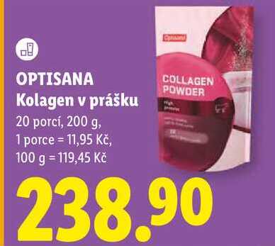 OPTISANA Kolagen v prášku, 20 porcí, 200 g