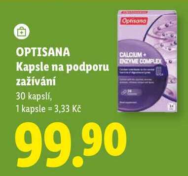 OPTISANA Kapsle na podporu zažívání, 30 kapslí
