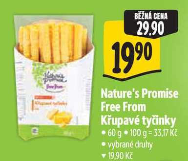 Nature's Promise Free From Křupavé tyčinky, 60 g 