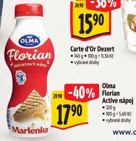 Olma Florian Active nápoj, 320 g
