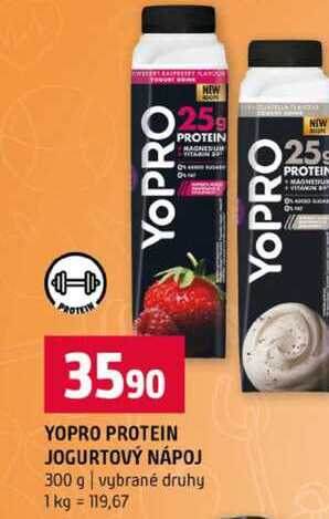 YOPRO PROTEIN JOGURTOVÝ NÁPOJ 300 g vybrané druhy