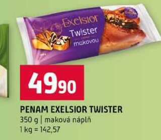 PENAM EXELSIOR TWISTER 350 g maková náplň