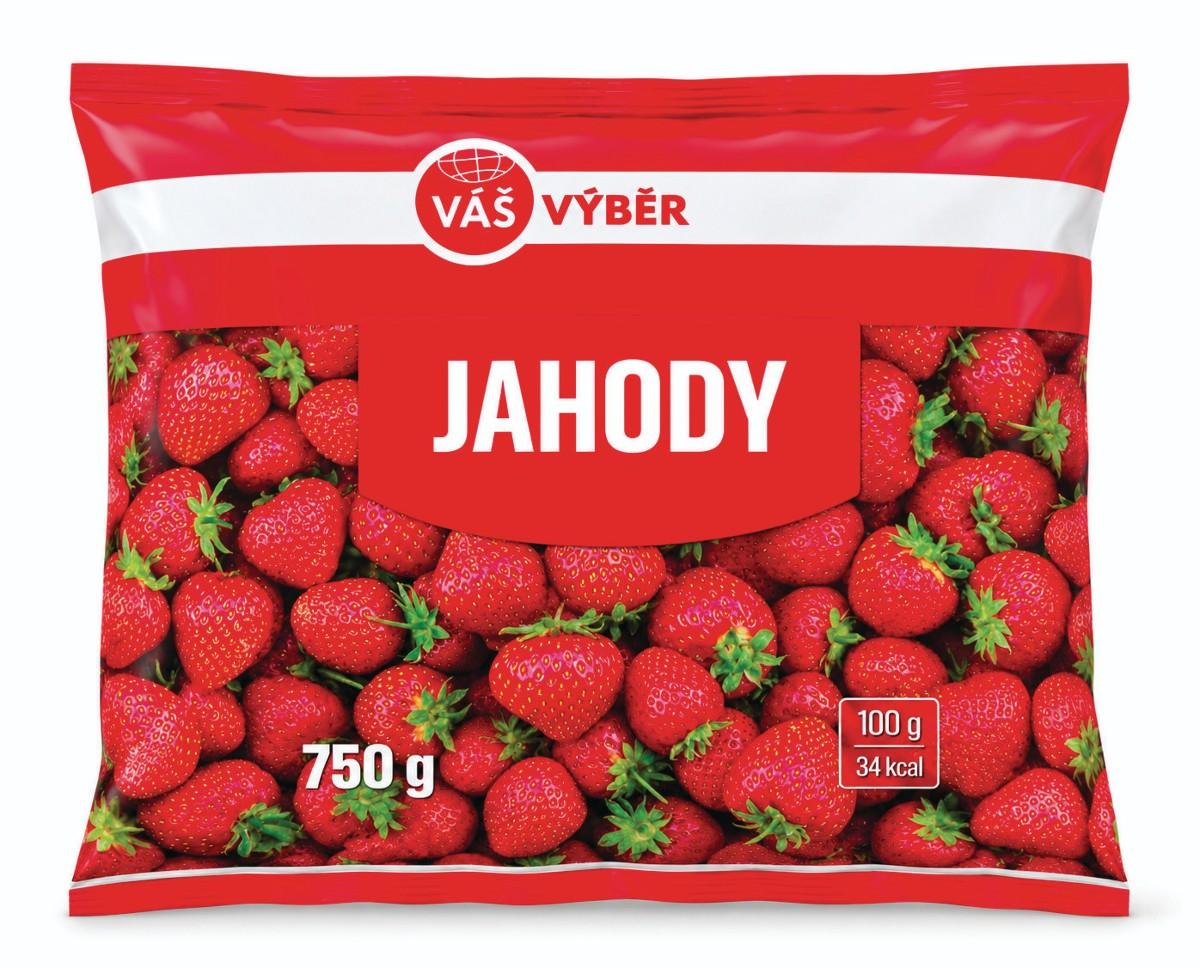 VÁŠ VÝBĚR Mražené jahody, 750 g