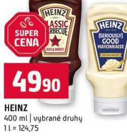 HEINZ 400 ml vybrané druhy