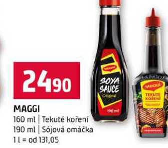 MAGGI 160 ml Tekuté koření 190 ml Sójová omáčka 