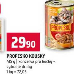 PROPESKO KOUSKY 415 g konzerva pro kočky vybrané druhy