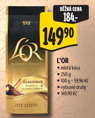 L'OR mletá káva, 250 g