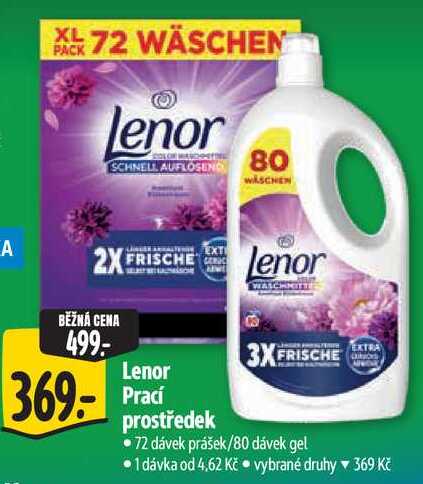 Lenor Prací prostředek, 72 dávek prášek/80 dávek gel 