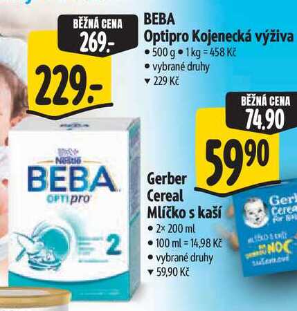 BEBA Optipro Kojenecká výživa, 500 g Albert