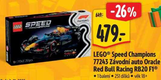 LEGO® Speed Champions 77243 Závodní auto Oracle Red Bull Racing RB20 F1®