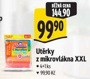 Utěrky z mikrovlákna XXL, 4+1 ks Albert