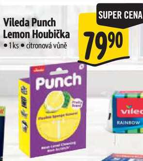 Vileda Punch Lemon Houbička, 1 ks