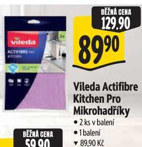 Vileda Actifibre Kitchen Pro Mikrohadříky, 2 ks 