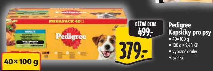 Pedigree Kapsičky pro psy, 40x 100 g 