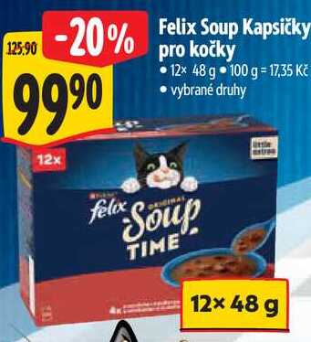 Felix Soup Kapsičky pro kočky, 12x 48 g