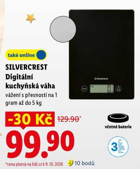 SILVERCREST Digitální kuchyňská váha