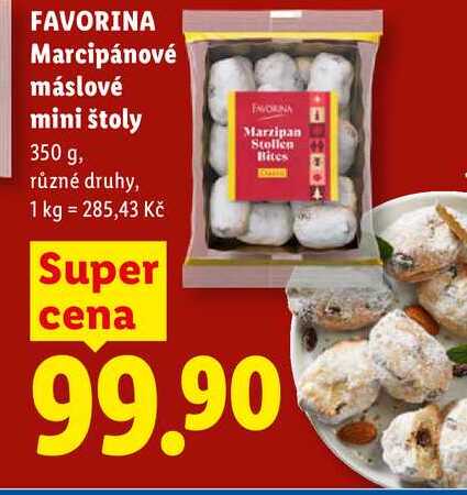 FAVORINA Marcipánové máslové mini štoly, 350 g 